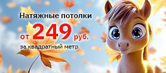 Самые бюджетные потолки от 249 руб.
